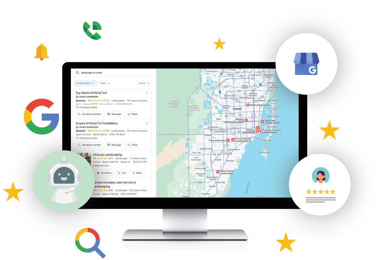 Thank you image for landscapers Thank you page graphic of reviews automation for landscapers